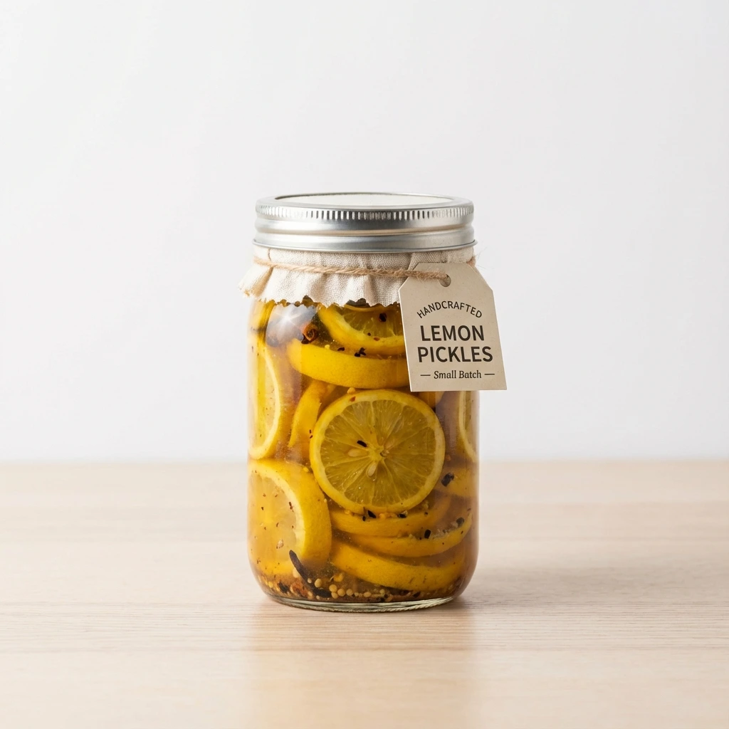 Nimbu Lemon Pickle in Glass Jar
